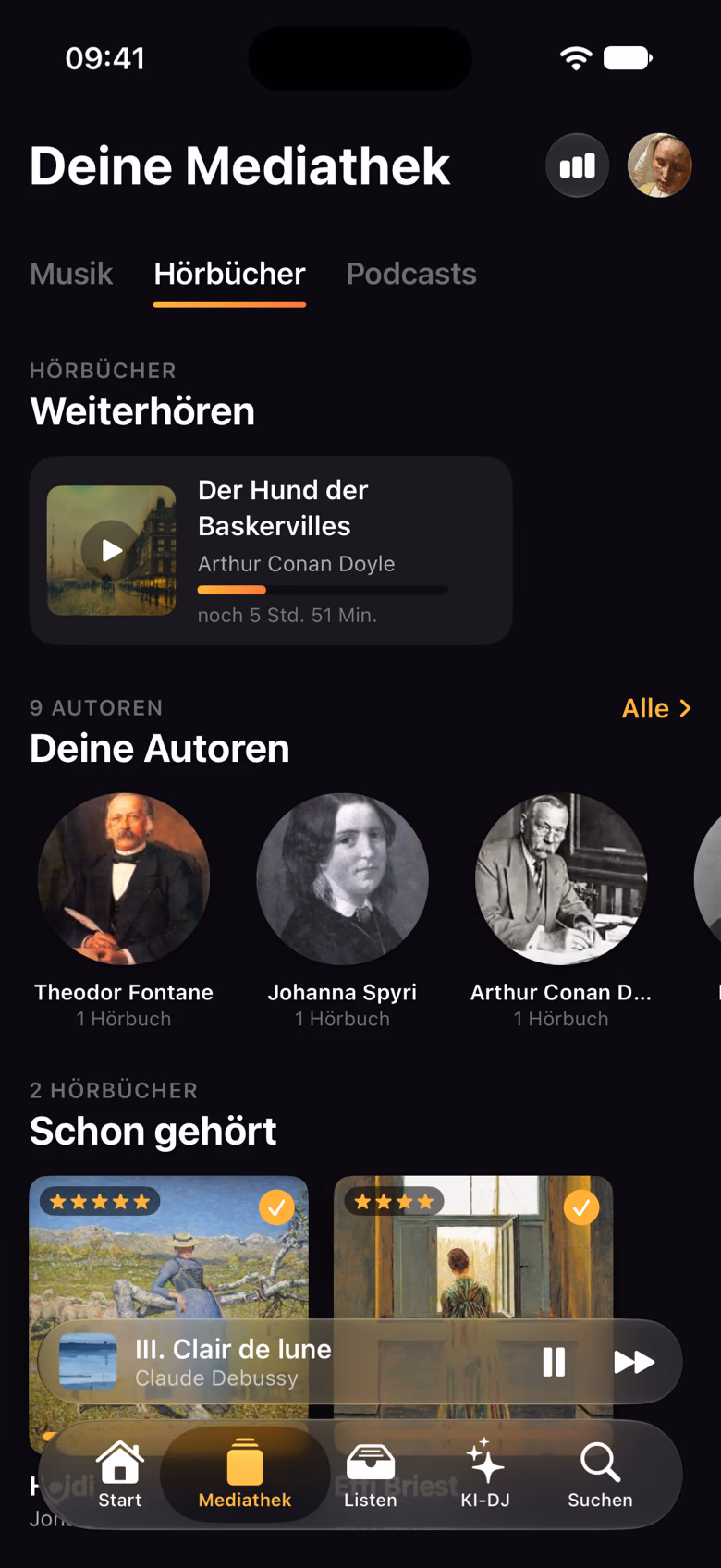 Die Hörbücher mit Weiterhören, Autoren und gehörten Büchern