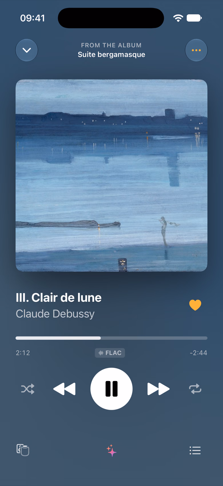 The player with “Clair de lune” by Claude Debussy